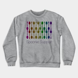 Spoonie Support! (Dark Rainbow Ombre) Crewneck Sweatshirt